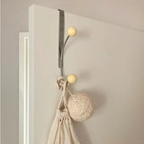 Over-the-Door Iron Hook Rack Easy Install,Heavy-Duty Metal Hooks for Coats,Hats Perfect for Bedroom, Kitchen & Bathroom Storage
