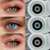 Brown Colored Contact Lenses With Prescription 14.5mm 6 Months Disposable Blue Soft Lens for Eye Makeup