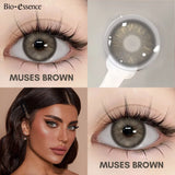 Contact Lenses Natural Look Beauty Pupils Brown Eye Contacts Cosmetic Grey/Blue Lenses for Daily Party