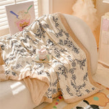 New double-sided blanket class A thickened milk wool lamb wool sofa blanket office nap blanket