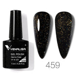 Nail Gel Polish 7.5ml HEMA/TPO FREE Red Sparkle Sequin Gel Nails Beautiful Semi Permanent Soak Off UV LED Gel Polish