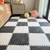 16Pcs 30x30cm Modern Simple Creative Plush Foam Puzzle Carpet Warm Toned Play Mats Interlocking Activity Floor Rugs Area Rug