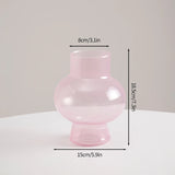 Nordic Glass Flower Bottle Ins Decorative Green Vases Hydroponic Pot Flowers Vase Desk Home Ornament