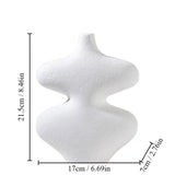 Ceramic Vase Abstract Geometric Crafts Floral Arrangement Accessories Flower Terrarium Pot Home Decoration
