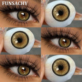 1 Pair Natural Color Contact Lenses for Eyes Brown Lenses Colorcon Korean Lens Yearly Beautiful Grey Eyes Big Black Len