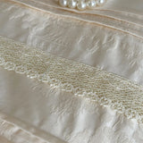 Vintage Embossed Jacquard Lace Ruffles Bedding Set 1000TC Egyptian Cotton Duvet Cover Flat/Fitted Bed Sheet Pillowcases 4Pcs