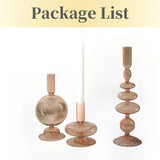 Modern Bubble Shaped Glass Candlestick Holder Set Taper Candle Stand Elegant Desktop Decoration for Party Living Room Banquet