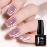 7ml Moonlight Magnetic Gel Nail Polish - Galaxy Effect,Soak-Off UV LED Glitter Gel for Shiny and Elegant Manicure