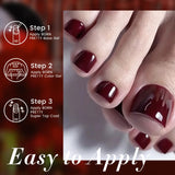 10ml Red Series Gel Nail Polish Winter Dark Red Glitter Nail Art Varnish Semi Permanent Soak Off UV LED Gel