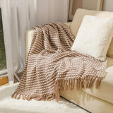 Nordic White Casual Throws Blankets Soft Comfortable Knitted Shawl Sofa Blanket Bed End Cover Hotel Home Decoration Bedspread