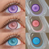 Eyes Color Contacts Colored Contact Lenses Lens Cos Prescription Myopia Cosplay Anime Party 2Pcs Daily