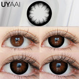 2PCS Color Contact Lenses (Pearl Series) Brown Natural Lenses Gray High Quality Eye Contacts 14.5mm Big Pupil Beauty Lense