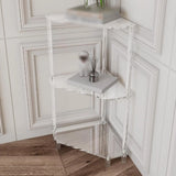 Acrylic Corner Side Table, Corner Shelf Stand, Easy to Clean End Table, 3 Tier for Home Bedroom Small Space Bedside