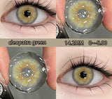 2Pcs Best Selling Contacts Colored Lenses Myopia Degree -0.00 to -8.00 Blue Green Grey Series Soft Lens EyeBeauty Pupil