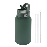 PuraCool Personalised Water Bottle 650ml/22oz Insulated Thermos Customised Tumbler Flask with Straw