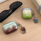 Simple Transparent Gradient Smudging TPU Case For Apple Airpods 2 3 Earphone Coque Soft Silicone Funda For Airpods Pro 2nd Cover