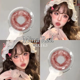 2PCS Fashion Makeup Beauty Colored Contact Lenses for Eyes Degree Myopia Red Eye Soft Anime Cosplay Pink Contact Lens