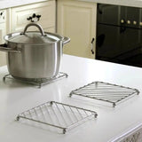 Creative Iron Square Placemat Pan Pot Mat Holder Stand Hot Placemats Cookware Mats Drink Coasters Kitchen Tools Placemat