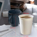 White Paper Cups - 50 Pack, 8 Oz Disposable, Hot Coffee and Water Cups