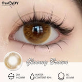 1 Pair Gray Colored Contact Lenses Natural Brown Pupils Eyes Contact lenses Soft Contacts 14.20mm