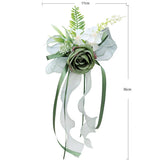 Multi-purpose Rustic Wedding Car Door Handle Decoration Just Flowers Married Car Mirror Rearview Flower Decor Accessories