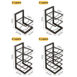 Adjustable Pot Rack Organizer Kitchen Stainless Steel Pot Storage Rack Multi-Layer Household Pot and Pan Organizer Storage Shelf