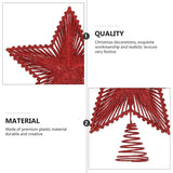 25CM Red Gold Glitter Star Christmas Decoration Xmas Tree Topper for Home Decor Ornaments Navidad New Year 2025 Gifts Accessory