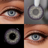 Colored Contact Lenses Lalens Ves Klien Blue Moon Garden Brown Tri Gray Color Contacts Eye Lens Eyes Half Year 2Pcs