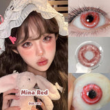 1 Pair New Product Color Contacts Lenses Fashion Red Soft Cosplay Lenses Beauty Pupil Makeup Fast Shiping