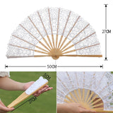 Lace Bamboo Hand Fan Lightweight Floral Lace Hand Fan Retro Lace Fan Portable For Cosplay Bridal Accessories Tea Parties