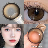 Prescription Contact Lenses Myopia Lenses with Diopters Natural Pupils Color Contact Lenses for Eyes Brown Lenses 2pcs