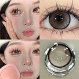 1Pair Color Contact Lens Pupils High Quality Cosmetic Blue Brown Makeup Black Lenses Eyes Blue Gray Fast Shipping