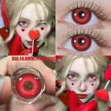 Contact Lenses 1 Pair Green Lenses Red Lens Cosplay Colored Lenses Anime Blue Lens Halloween Colorful Makeup Eye Cosmetic