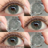 1 Pair(2pcs) Violet/Pure Black/Mint Green/Silver Gray Cosmetic Contact Lenses Russian Style Non-Prescription
