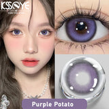 2Pcs Best Selling Color Contacts Lenses Purple Series Soft Lens Contact Lenses with Natural