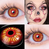 1 Pair(2pcs) Cosplay Color Contact Lenses for Eyes Yellow Contact Lenses Cosplay Anime Color Lens Eyes