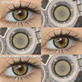 1 Pair Colored Contact Lenses BROWN Natural Eye Contacts Super Natural Lens Gray Color Lens Beautiful Pupils Cosmetics