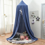 No-Drill round Top Bed Canopy Children's Windproof Baby Bed Light Blocking Mosquito Net Ceiling Mounted Bed Tent Bed Curtain