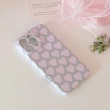 Fashion Love Heart Pattern Phone Case For iPhone 11 12 13 14 15 16 Pro Max X XR XS Max 7 8 Plus Shockproof Soft Back Cover Coque