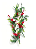 Hanging 180CM pine needles pine cypress red fruit poinsettia Christmas wreath rattan ring Christmas decorations