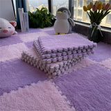 20pcs Ins Style Room Carpet, Bedroom, Children'S Bedside Blanket, Stain Resistant Living Room, Splicing Mat, Floor Mat 30*30 Cm