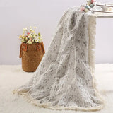 Floral Print Baby Muslin Blanket Newborn Babies Accessories Cotton Swaddle Wrap Soft Diapers for New Born Bed Cover Quilt Manta