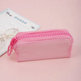 Large Capacity Zipper Transparent Pencil Case Stationery Box High Appearance Large Capacity Pencil Bag Clear Stationery Holder