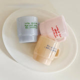 Love Korean Milk Glass Mug Cute Vintage Coffee Cup Vintage Hot Drink Gift Milk Cup