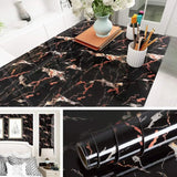 Marble Kitchen Oil-Proof Film Stove Waterproof Moisture-Proof Self-Adhesive Wallpaper Countertop Cabinet Renovation Tile Sticker