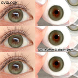 2PC Half Yearly maple Brown Color Contacts 14.2mm Sensitive Eyes Friendly Lenses fast shipping