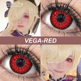2pcs Hot Cosplay Contact Lenses for Eyes Black Eye Lenses Red Lens Eye Makeup for Halloween Anime Cosplay Crazy Lenses