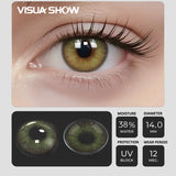 Natural Green Colored Contact Lenses, Soft Eye Contacts for Y2K Makeup, Cosmetics & Eyelashes, Trendy Daily Wear