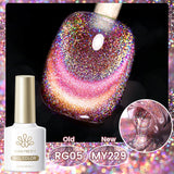 10ml Cat Magnetic Gel Sparkling Ultra Gold Glitter Soak Off UV LED Gel Nail Art Varnish Manicure Valentine's Day