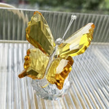 Crystal Butterfly Figurine Animal Ornaments Crafts Glass Paperweight Home Wedding Decoration Miniature Souvenir Gifts